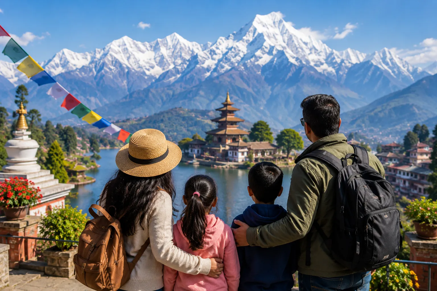 Family tour Nepal Pokhara